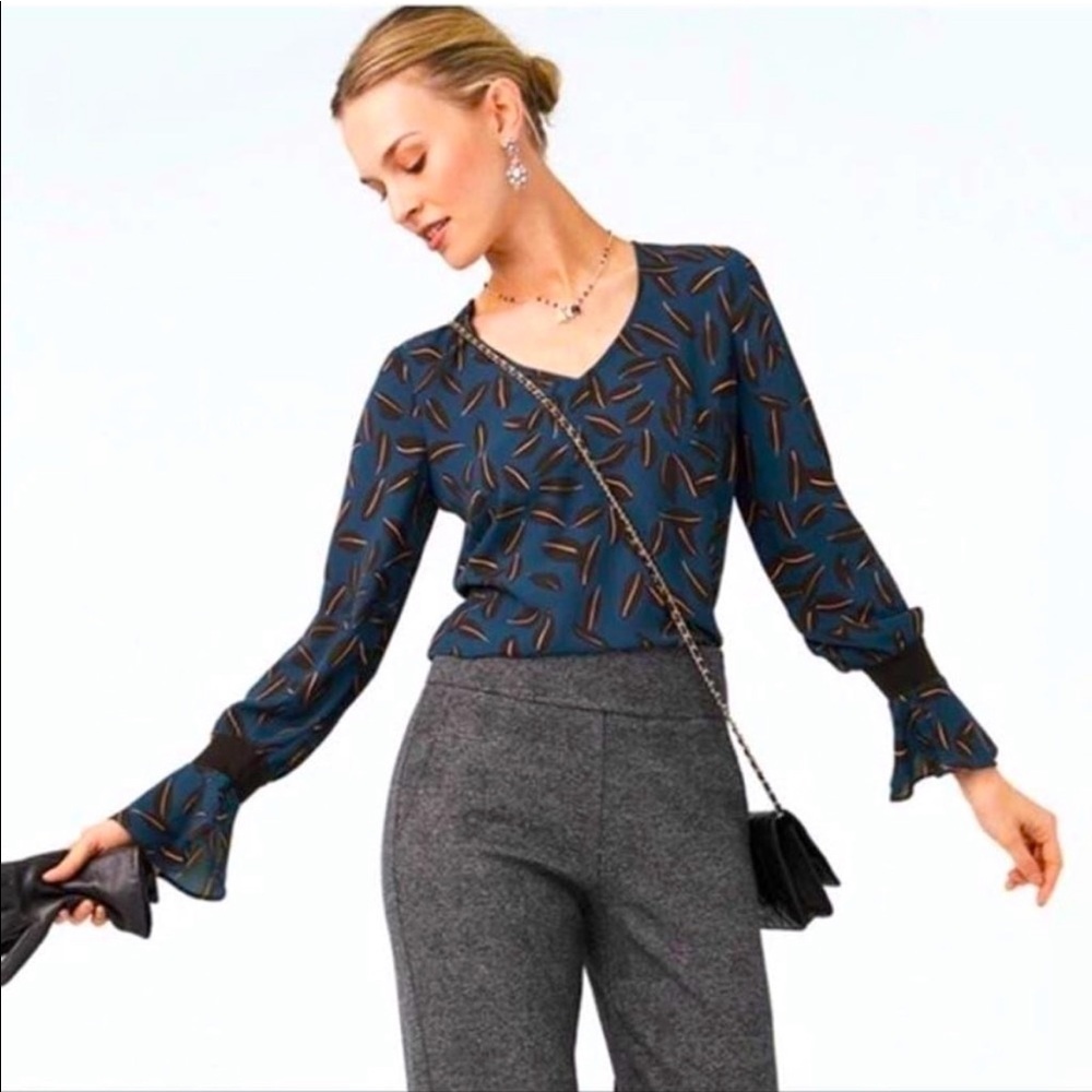 CABi Shadow Leaf Blouse